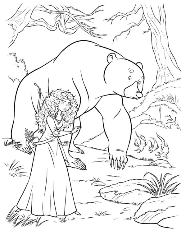 599x759 Coloring Page Brave