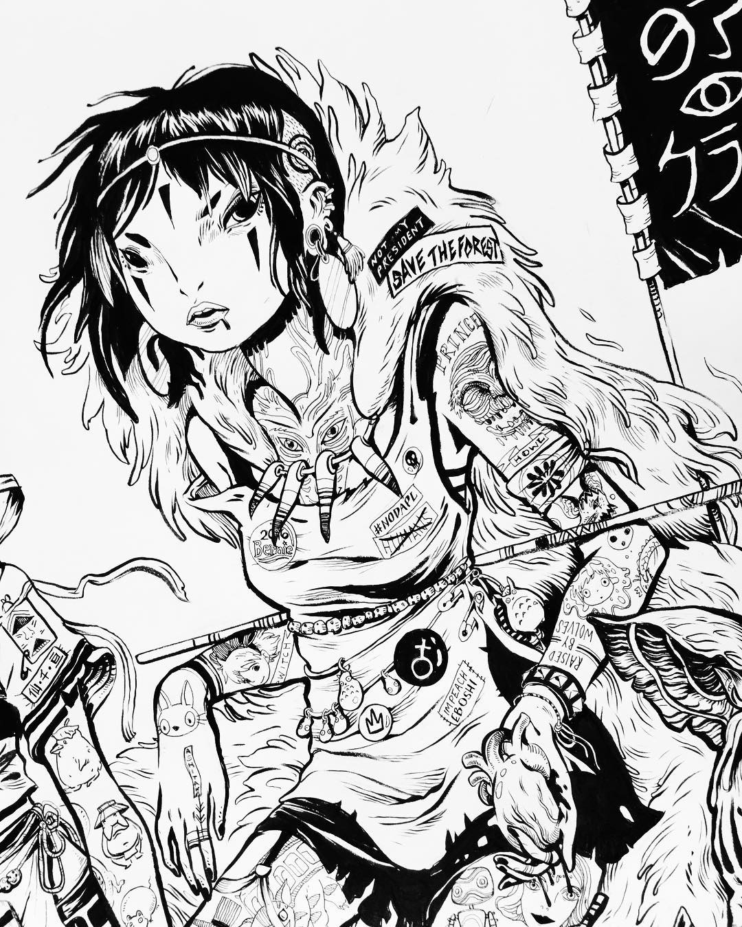 1080x1349 Princess Mononoke 2016 If There Ever Were A Time For Wolf Riding