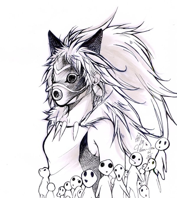 600x671 Princess Mononoke Hime By Itarukitawara