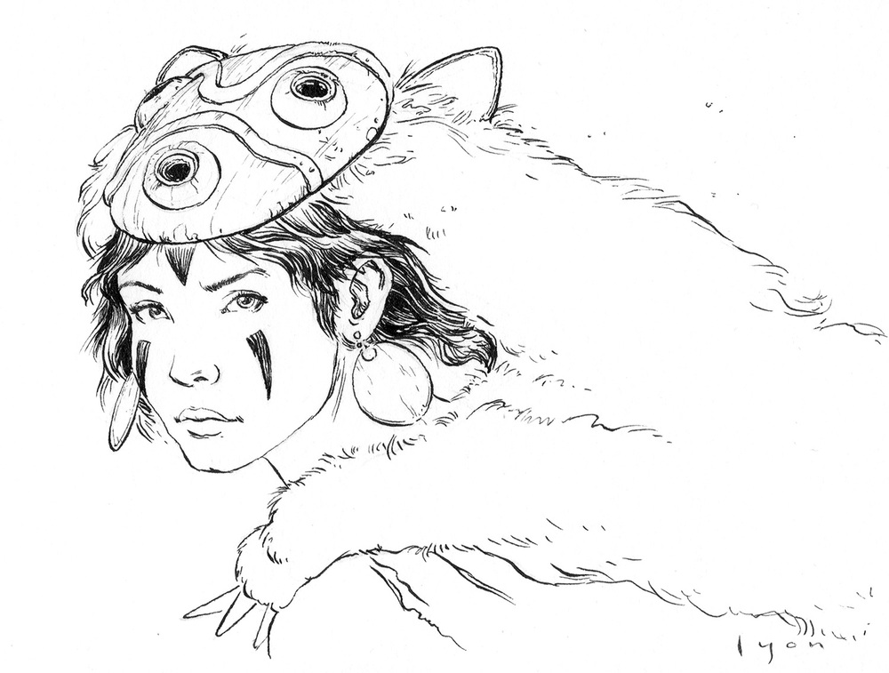 1000x757 Princess Mononoke Howard Lyon Fine Art And Illustration