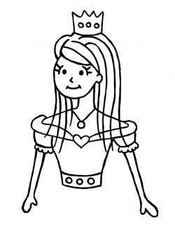 Princess Outline Drawing at GetDrawings | Free download