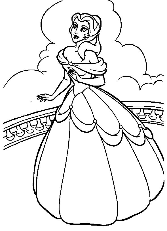 589x810 Princess Printable Coloring Page