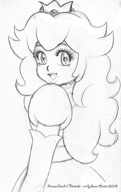 Princess Peach Drawing at GetDrawings | Free download