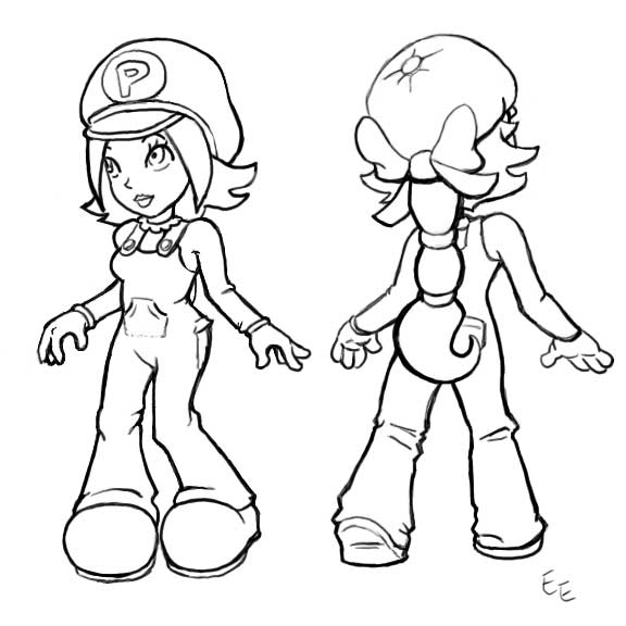 576x576 Princess Peach Plumber By Angry Green Toast