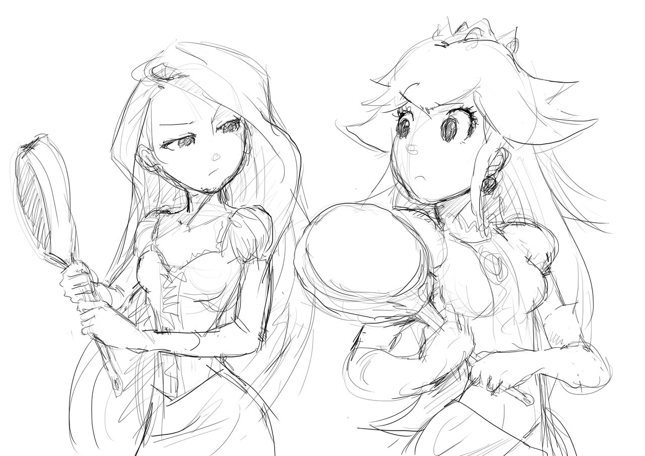 1280x905 Princesses And Frying Pans Sketch By Moxie2d