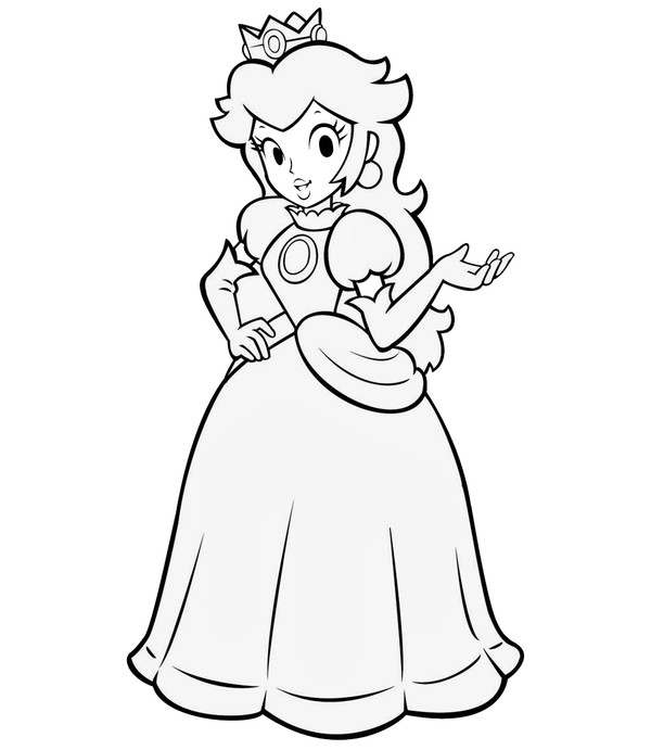 600x691 Best Princess Peach Coloring Pages 48 For Your Coloring Pages