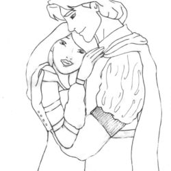 250x250 Prince And Princess Drawing, Pencil, Sketch, Colorful, Realistic