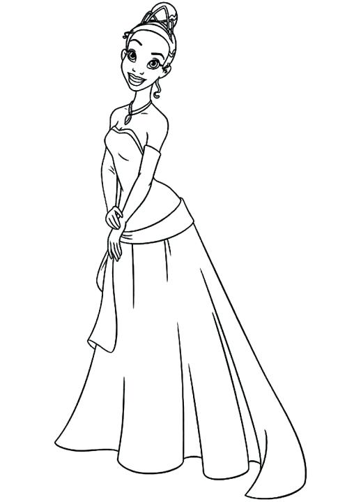 518x719 Princess Tiana Coloring Book Pages To Print Line Drawings At Best