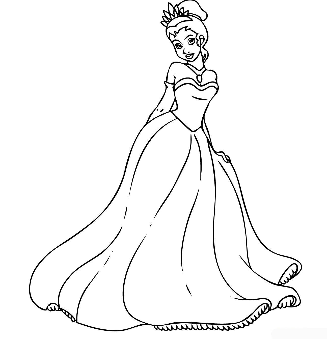 1296x1343 Princess Tiana Coloring Pages