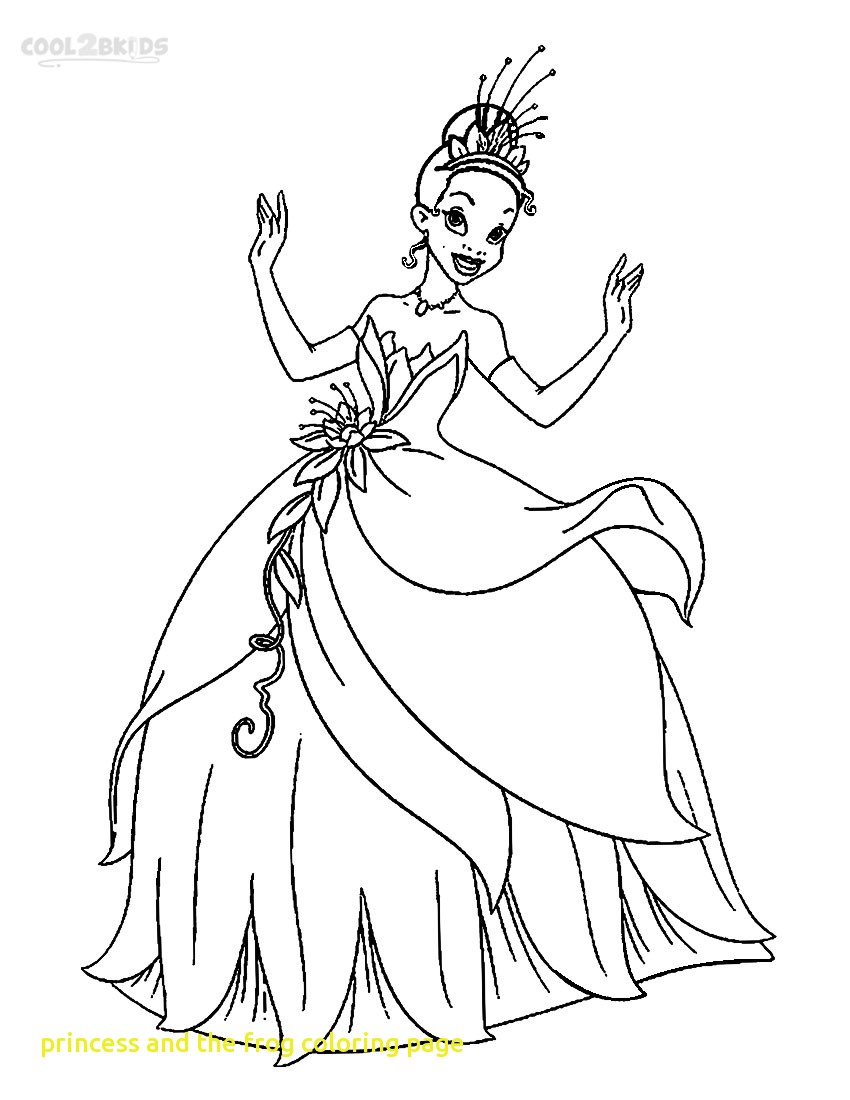 850x1100 Princess And The Frog Coloring Page With Printable Princess Tiana