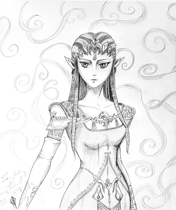 Princess Zelda Drawing at GetDrawings | Free download