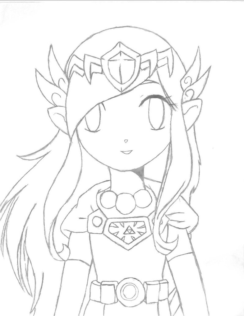 785x1016 To Lady Zelda Of Hyrule By Wolf Kid1000
