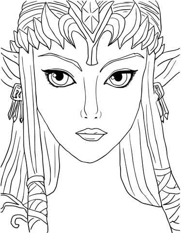 374x480 Legend Of Zelda Twilight Princess Coloring Page Free Printable