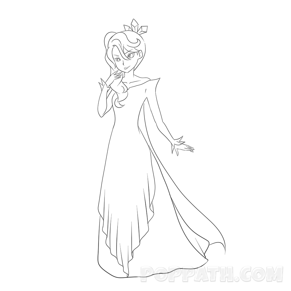 1000x1000 How To Draw An Ice Princess Pop Path