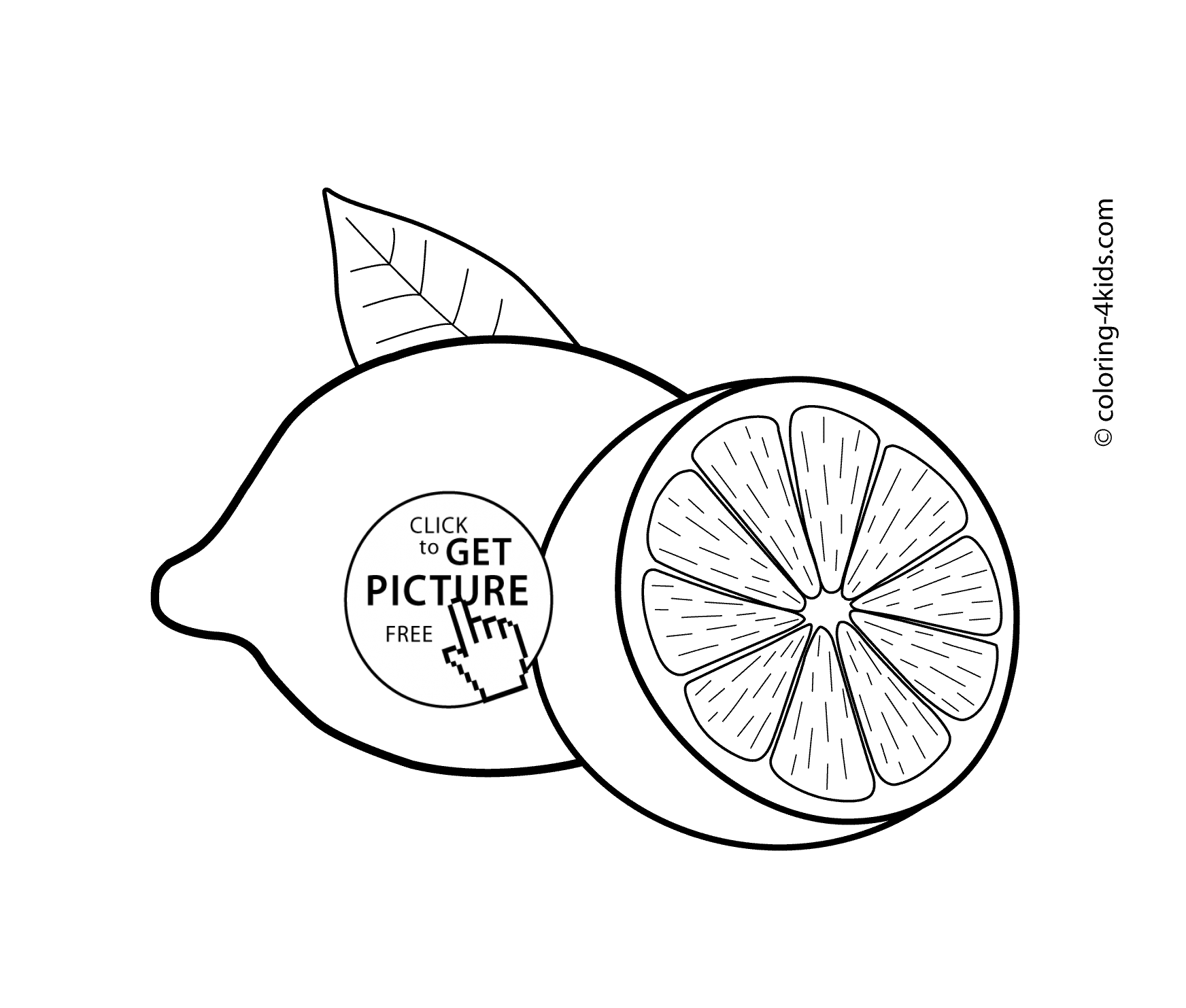 1744x1483 Lemons Fruits Coloring Pages For Kids, Printable Free Coloing