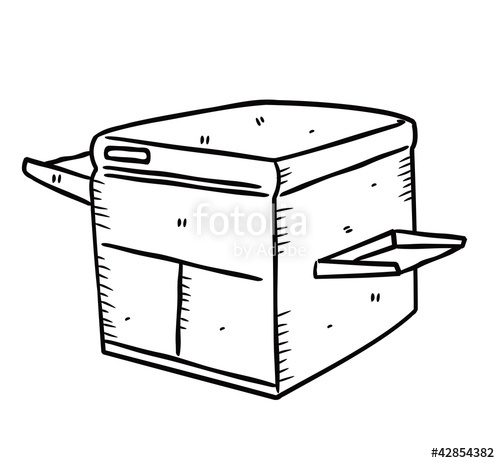 500x463 Laser Printer In Doodle Style Stock Image And Royalty Free Vector