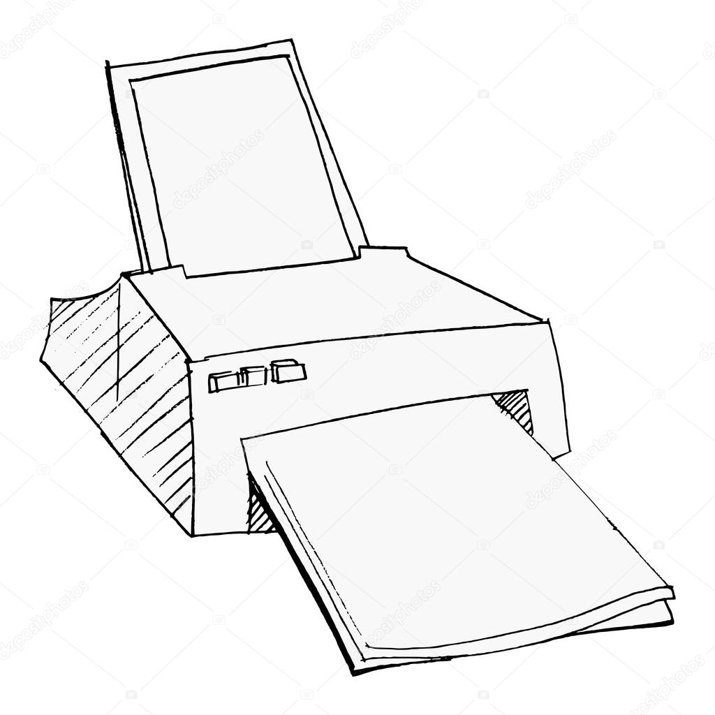 1024x1024 Printer Stock Vector Perysty