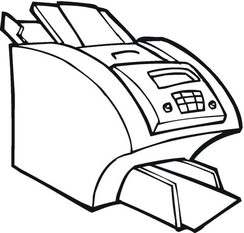 480x458 Big Printer For The Office Coloring Page Free Printable Coloring
