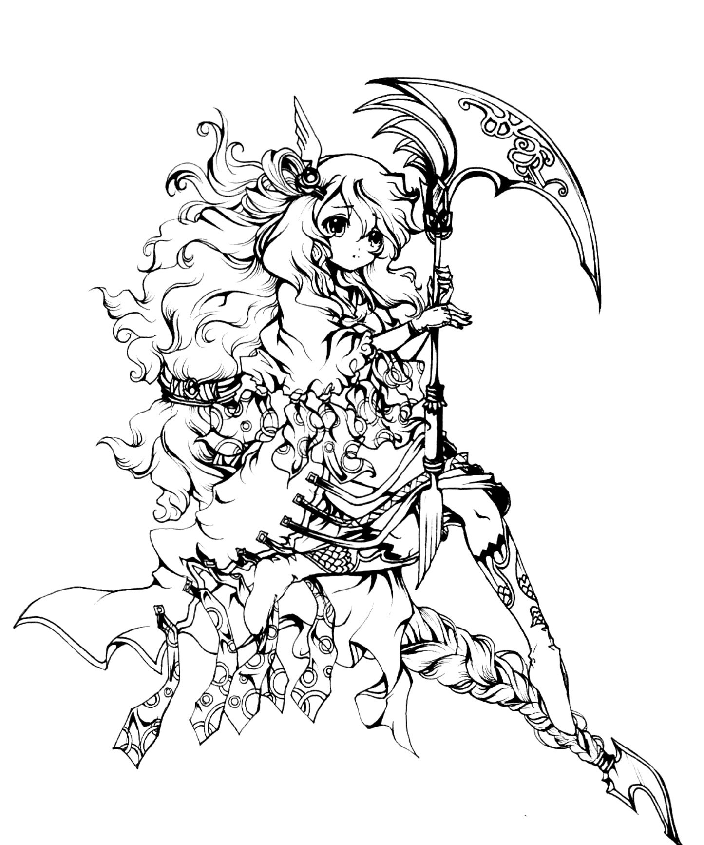 1445x1733 Lineart Lady By Neobirdy I Love To Color (Prismacolor Alcohol