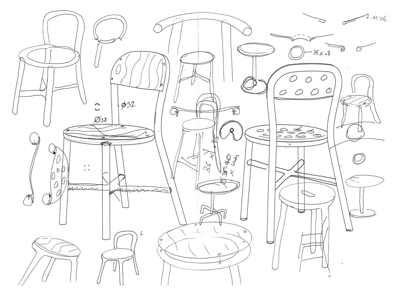 1500x1125 Projects Seating Magis Pipe 04 Sketching Pipes