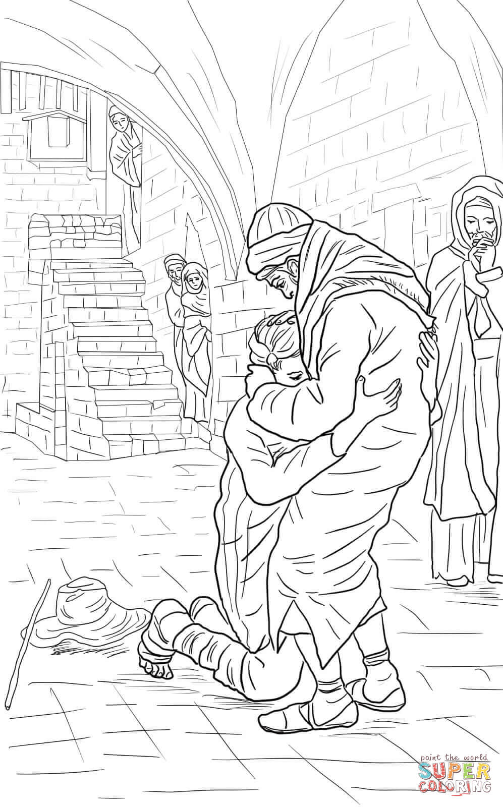 997x1600 The Return Of The Prodigal Son Coloring Page Free Printable
