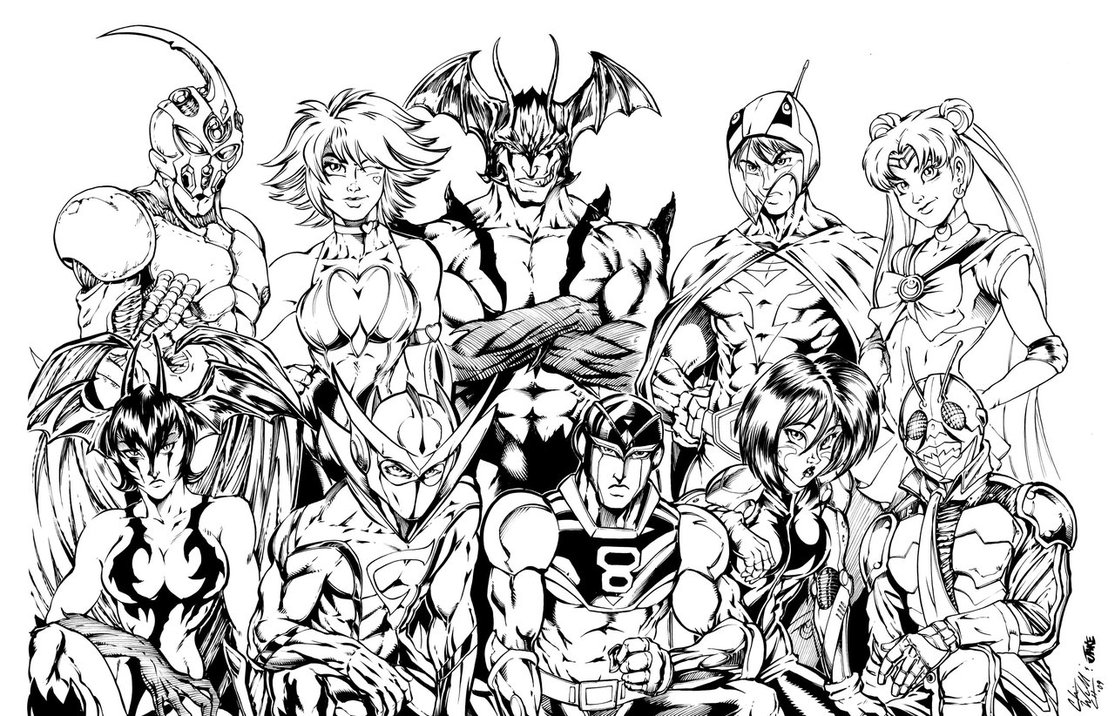1115x716 Manga Warriors By Inker Guy