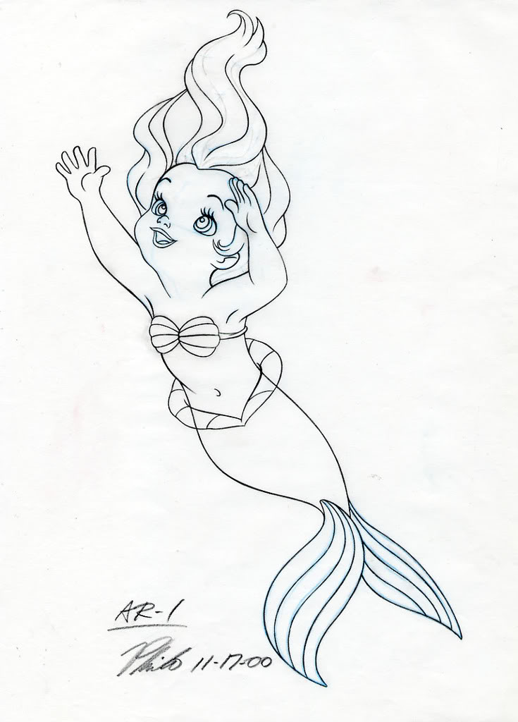 735x1024 Philo Drawing 7 Baby Ariel Tattoo Ideas Baby