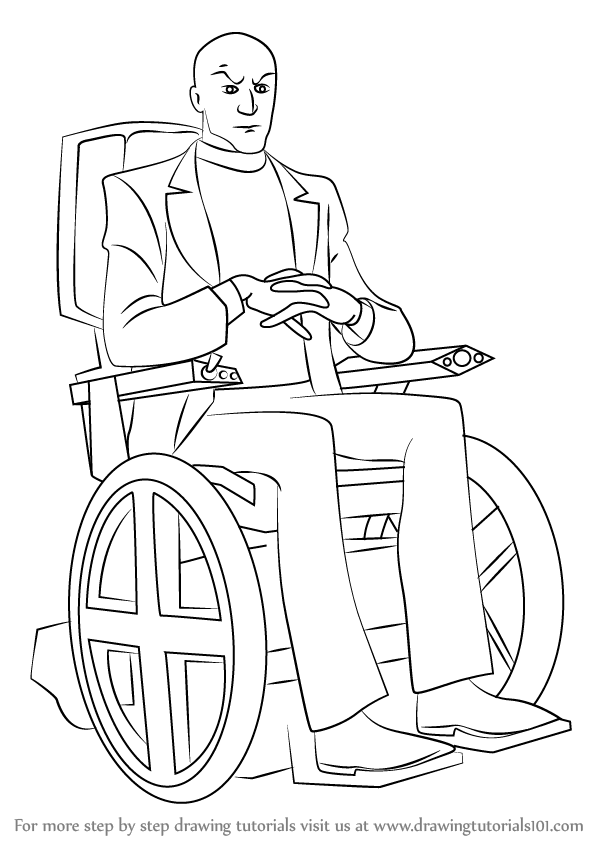 598x844 Learn How To Draw Professor X From X Men (X Men) Step By Step