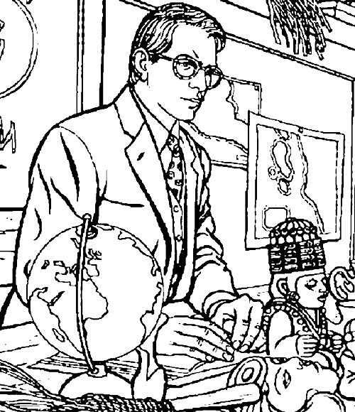 500x580 Coloring Indiana Jones