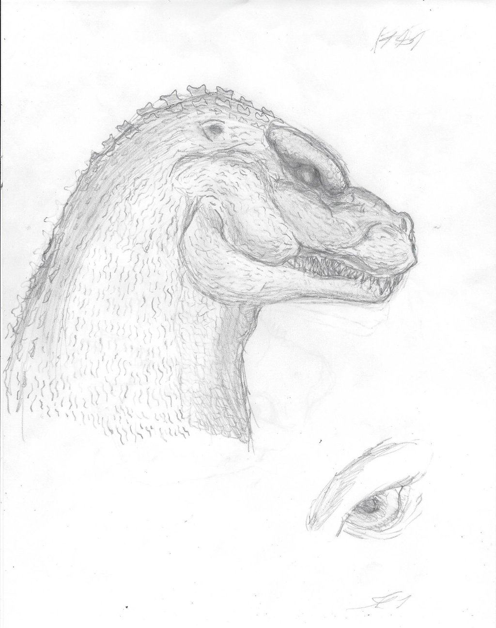 1024x1296 Godzilla 1989 Side Profile By Mrfredbear1983