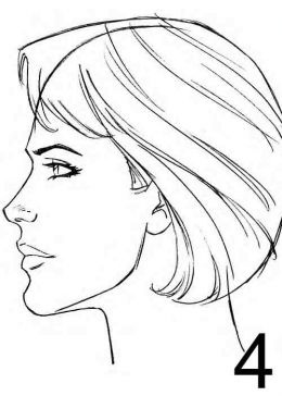 260x364 Pictures Line Drawing Female Face Profile,