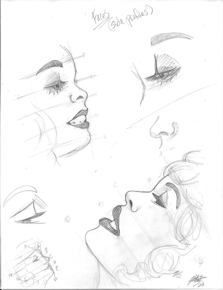 785x1017 Faces Side Profile By Mrecartoonist