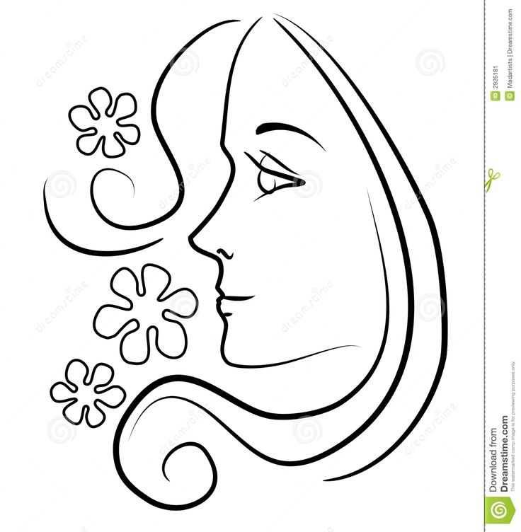 736x752 Women Side Face Clipart