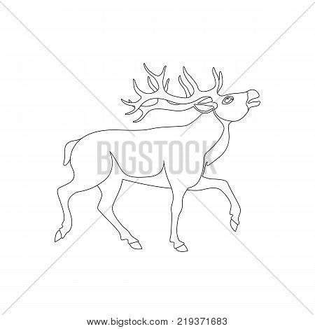 450x470 Big Deer Vector Illustration Line Vector Amp Photo Bigstock