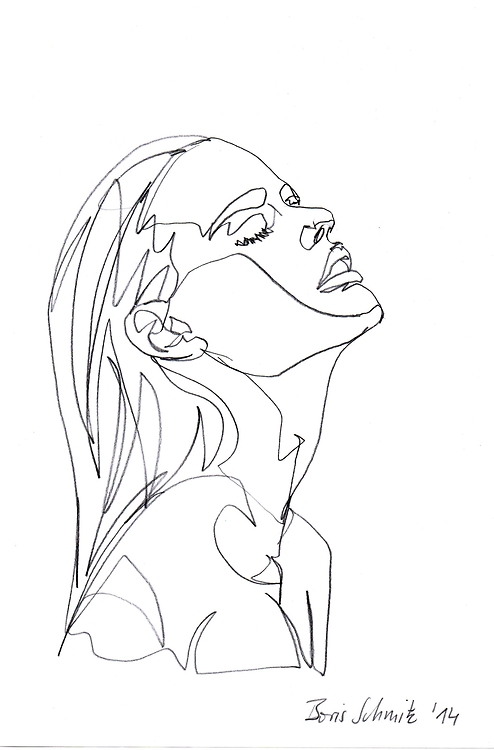 494x750 Continuous Line Drawing By Boris Schmitz, 2014 Visual Interest