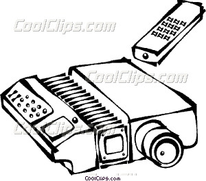 300x264 Slide Projector With A Remote Vector Clip Art