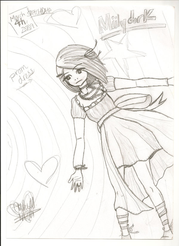 600x825 Mii's Prom Dress Sketch By Miilydork
