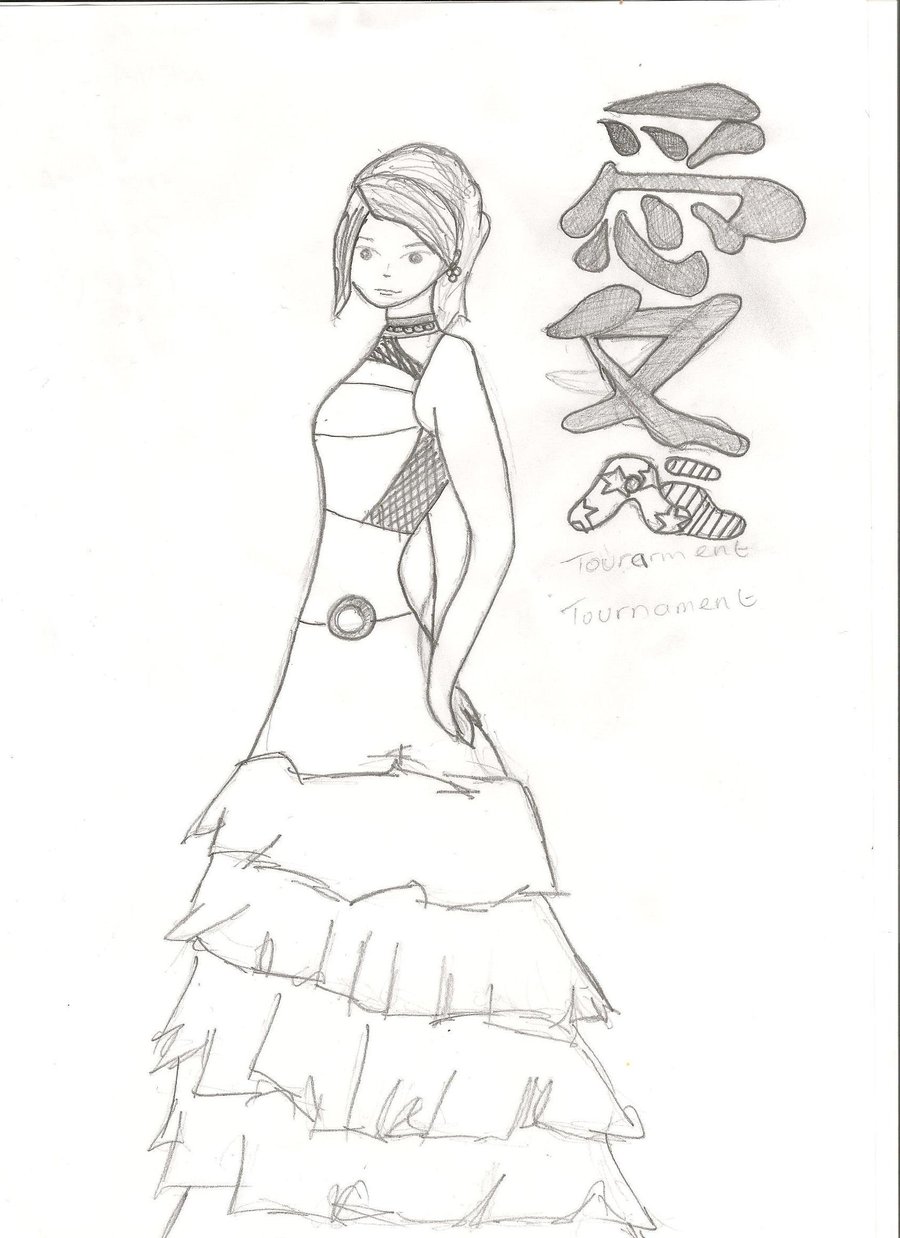 900x1238 Prom Dress Sketch By Jinxxmuffin
