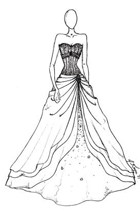 273x428 Drawing Of Prom Dresses Drawing Formal Dresses