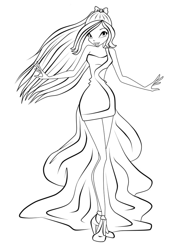 786x1017 Rq Rose Prom Dress Lineart By Littletrouble1992