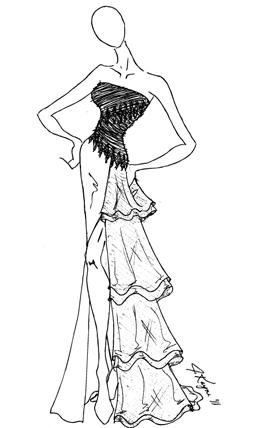 Prom Dresses Drawing at GetDrawings | Free download