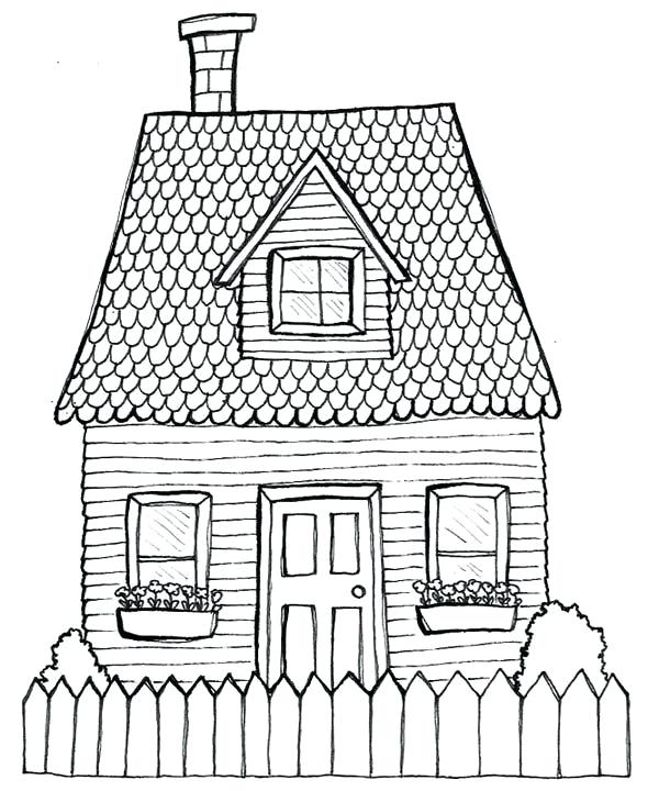 600x720 House Drawing Pics X Pencil House Sketch Architectural Rendering