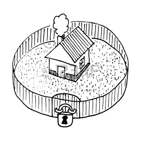 450x450 Private Property. Vector Illustration Isolated On White Background