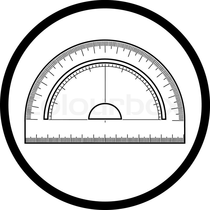 800x800 Vector Icon Of Protractor Stock Vector Colourbox