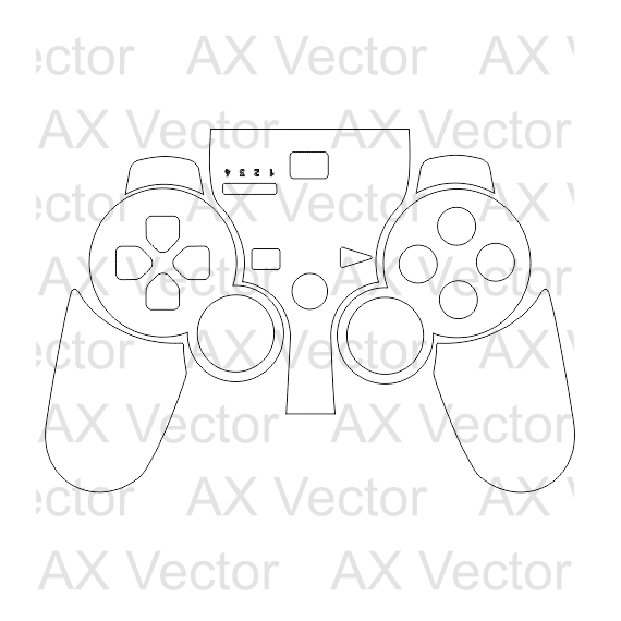 570x570 Ps3 Controller Vector Template