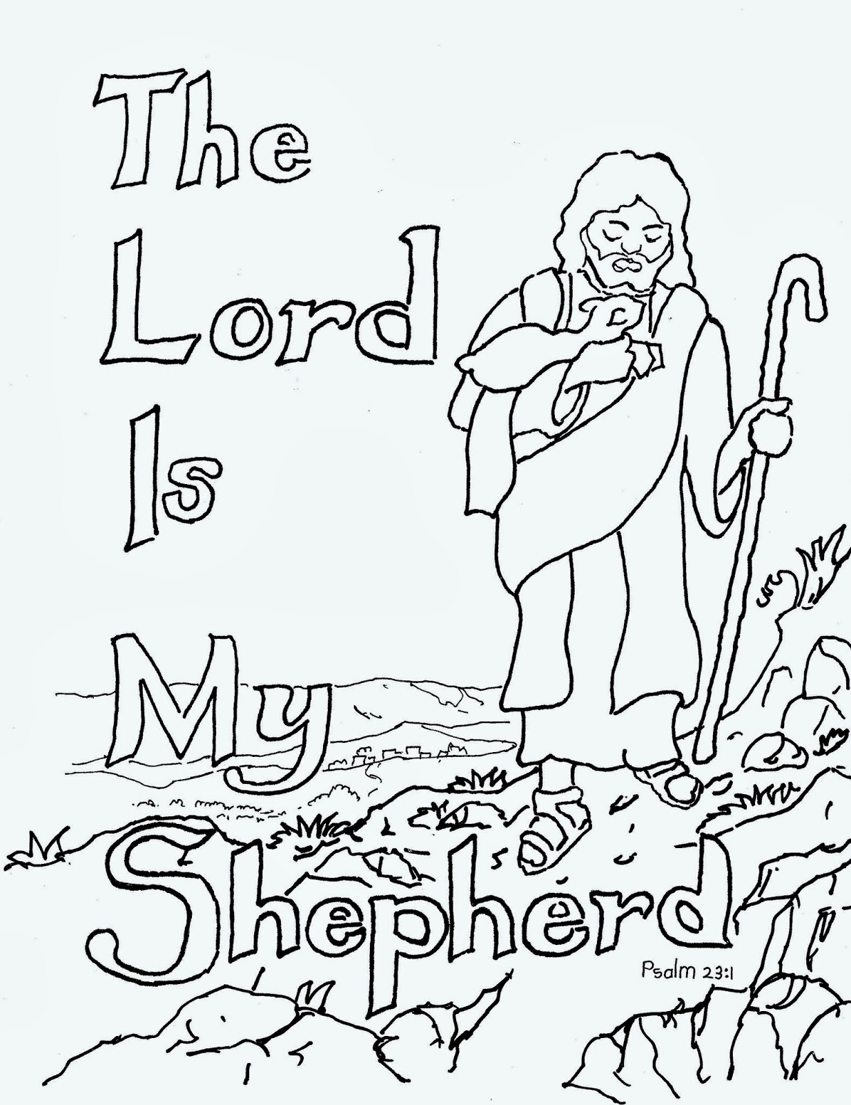 1233x1600 Coloring Pages For Kids By Mr. Adron The Lord Is My Shepherd Free