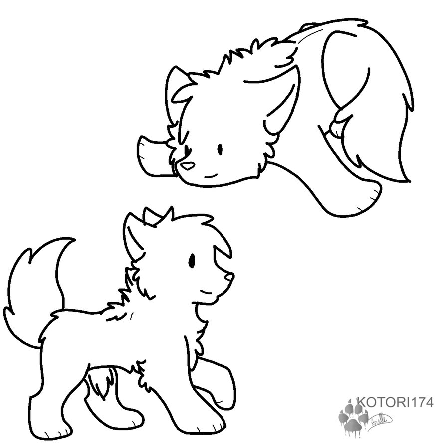 894x894 Puppy Lineart Psd By ~sketch40 On Out Line