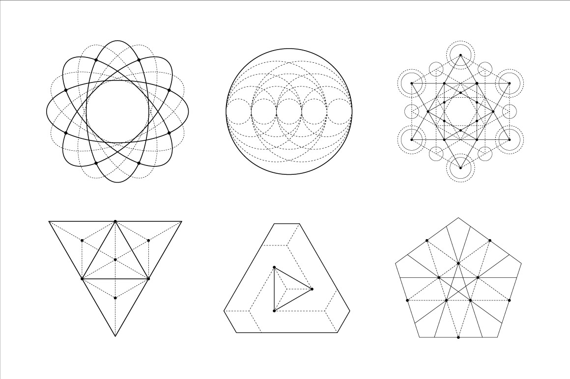 1160x772 Sacred Geometry Bundle 60 Items Drawings And Illustrations