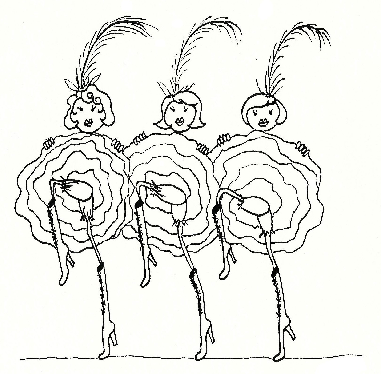 1619x1589 Can Can Dancers Coloring Pages Dancers, Psp