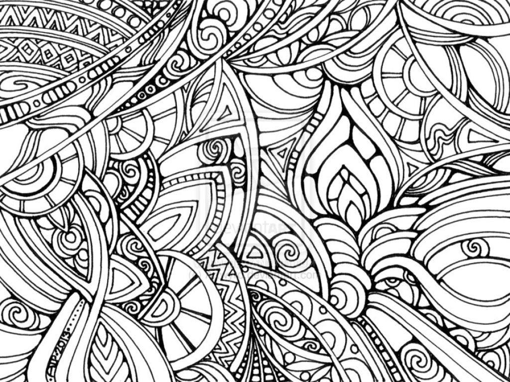 1024x768 Psychedelic Coloring Pages